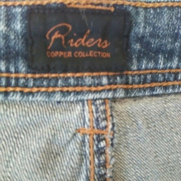 Upcycled & Hand-Painted Funky Floral Vintage Riders Copper Jean Skirt Size 5/6