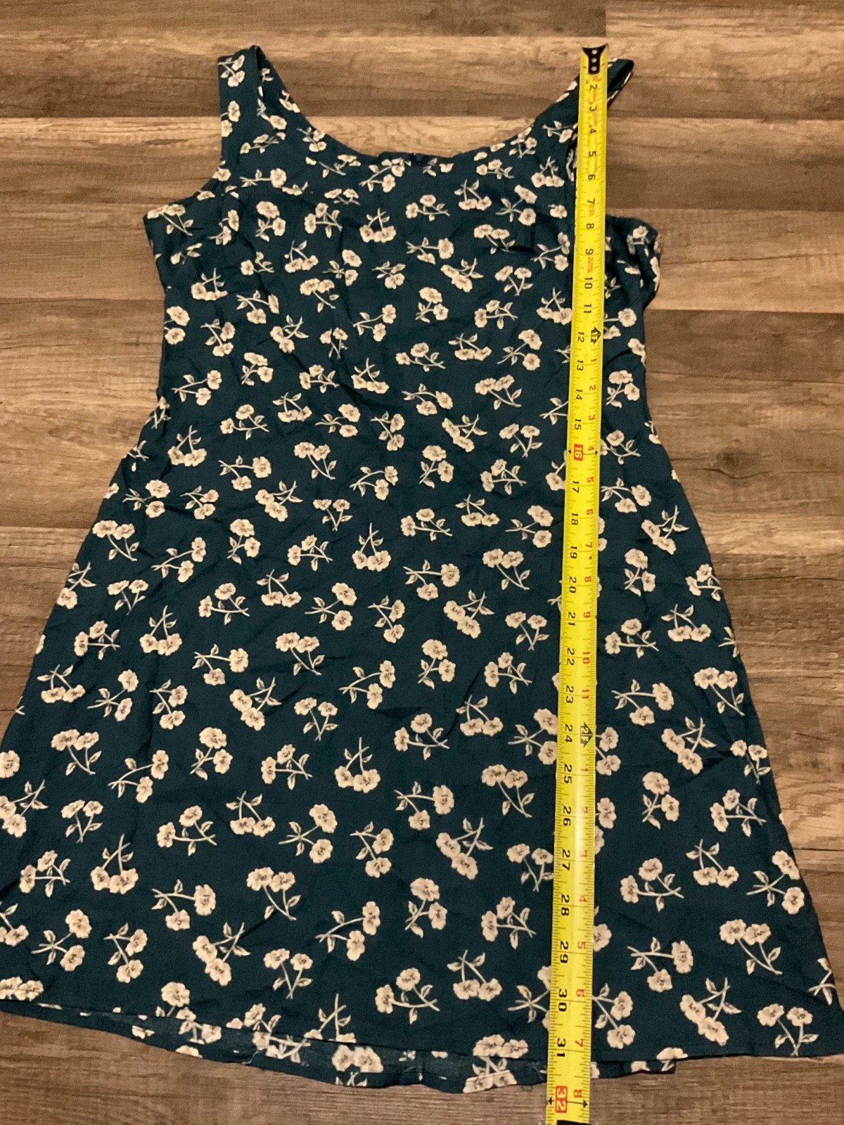 VINTAGE 90’S BYER TOO! BOHO WHIMSY SLEEVELESS FLORAL DRESS ( SIZE 9 ) TEAL