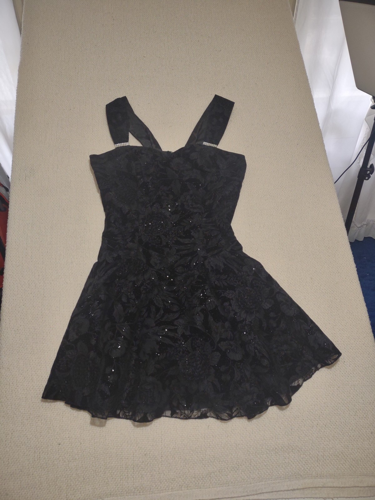 VTG 80s Flirtations Dress Small Whimsigoth Dark Fairy Special Occasion Romantic
