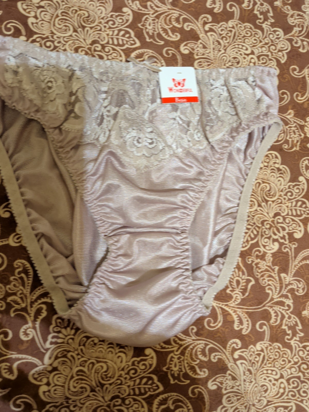 Vtg Satin Brief Panties Size S/M