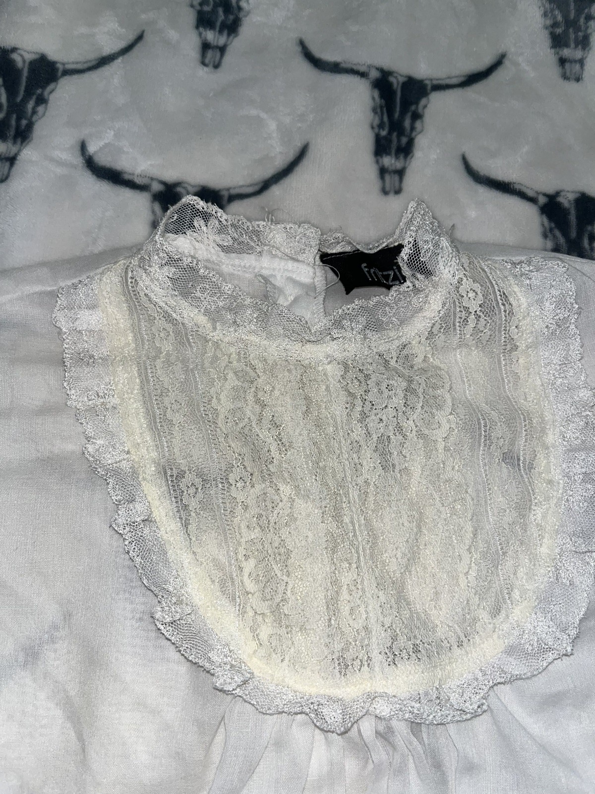 Vintage Victorian button back blouse with lace