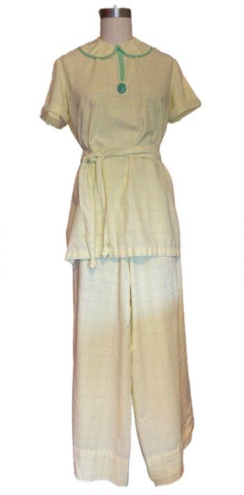 Early 1930s Style Garden Pyjamas Lounge Pajamas Set 36/38 Bust