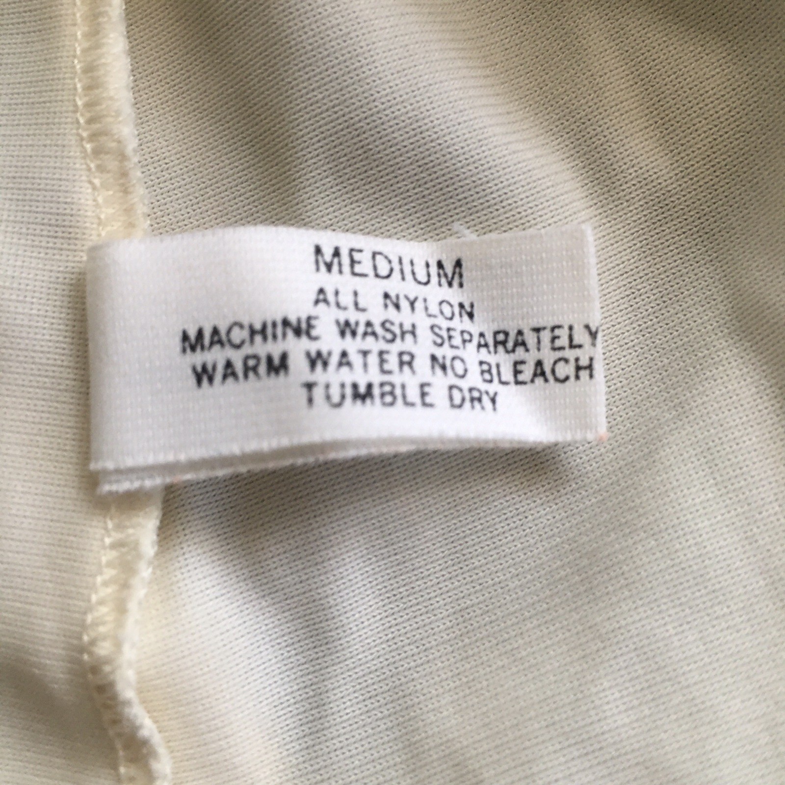 VNTG ShadowLine Nightgown MEDIUM-Nylon-2 Button 3/4 Zip Front Pockets NICE
