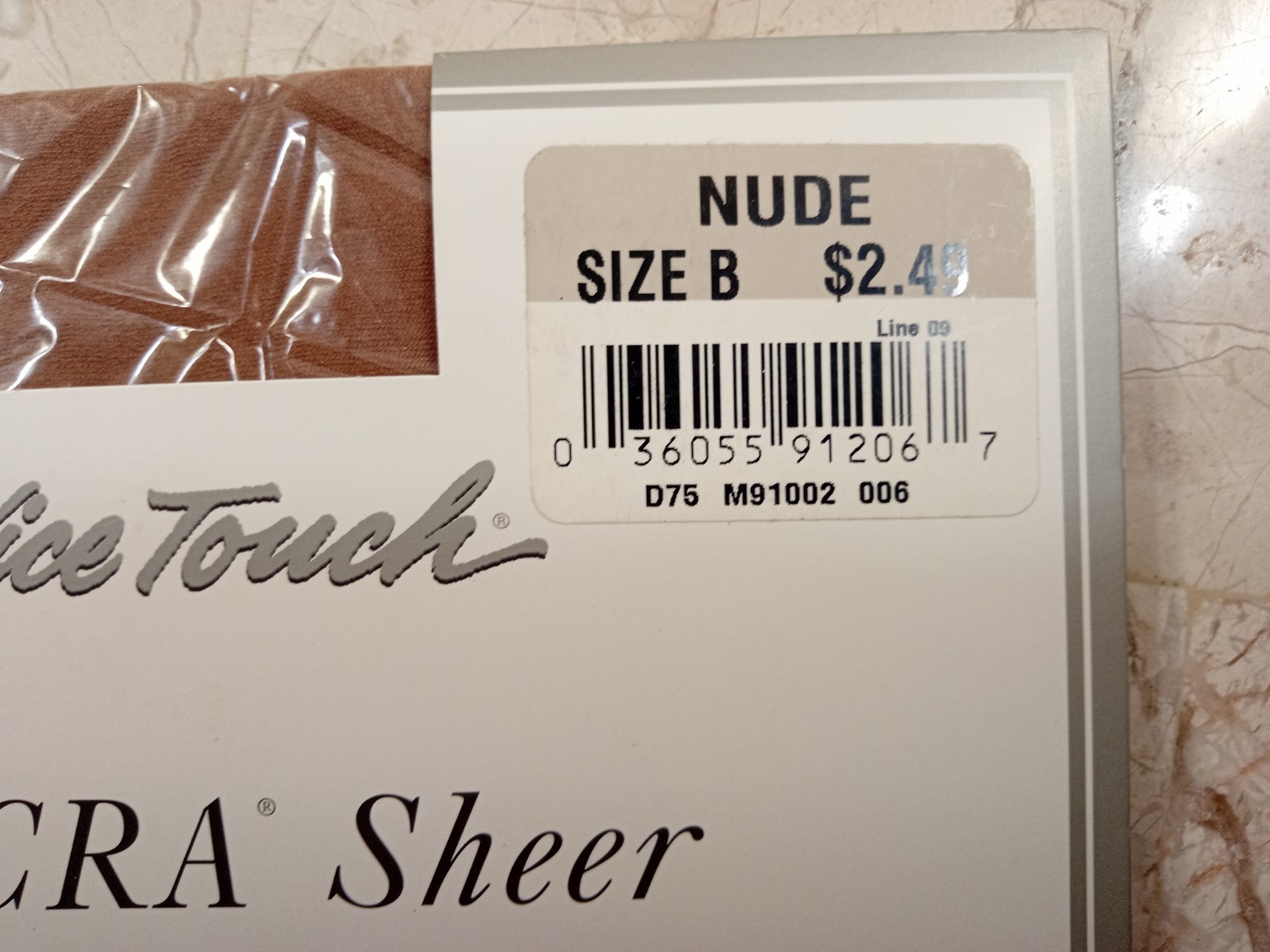 Vintage Sears Nice Touch Lycra Sheer Leg Gartered Stockings Nude Size B 20 Denie
