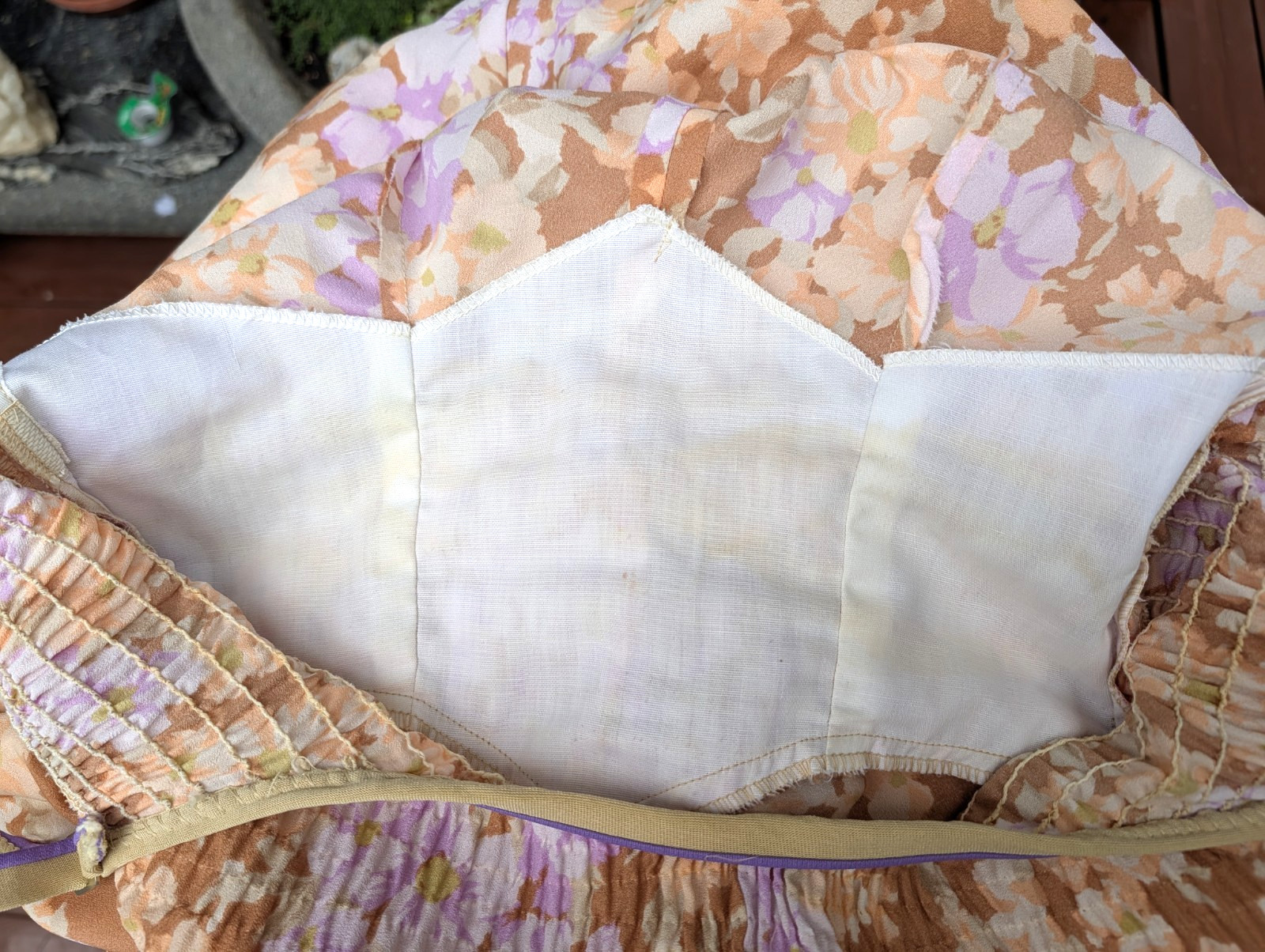 Vintage 60&rsquo;s Deweese Design floral Swim sun Dress 38&Prime; bust as is