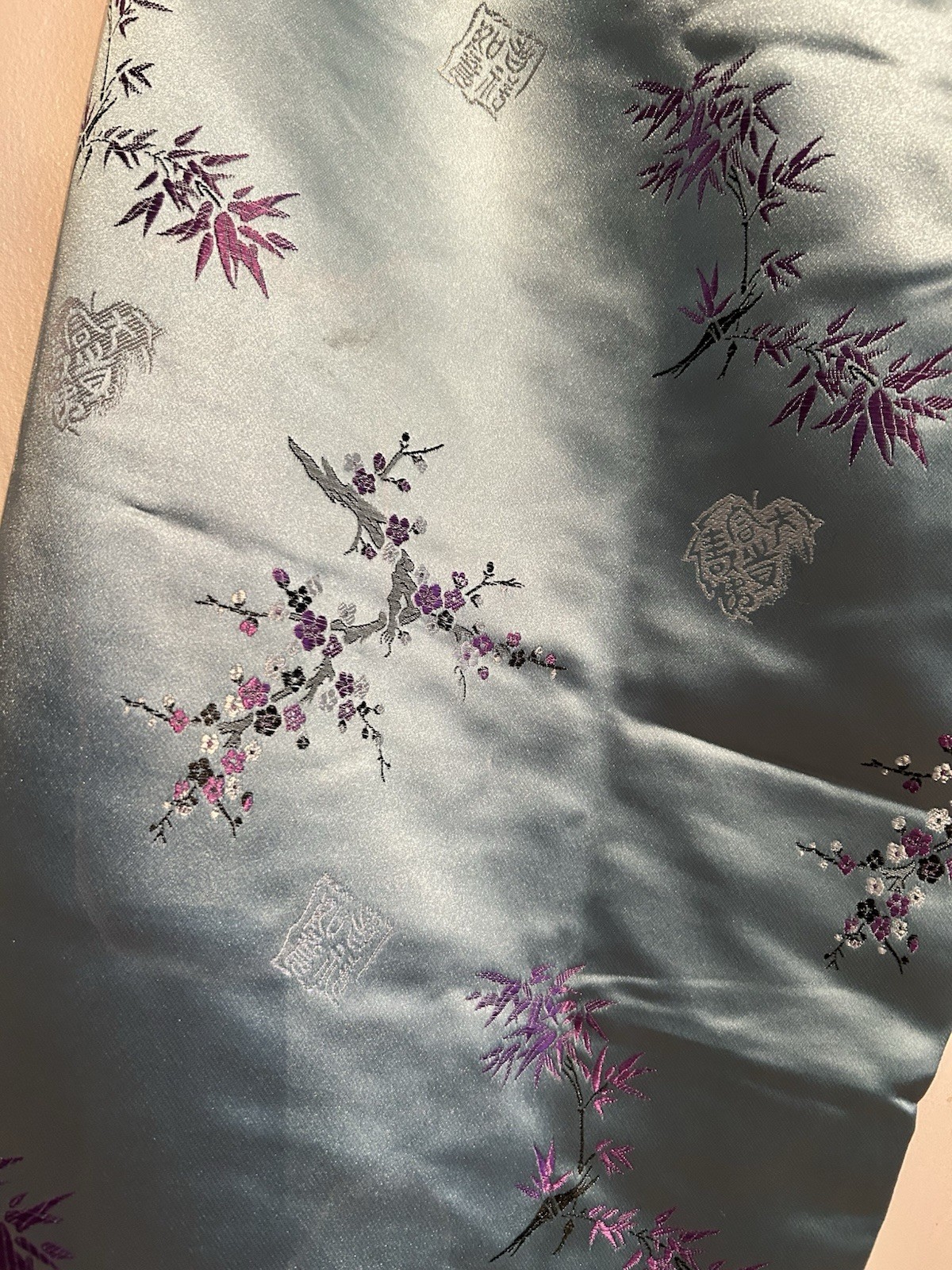 VTG Chinese EveningLoungewear Pajama Set Top & Matching Pants Size Medium 1950s