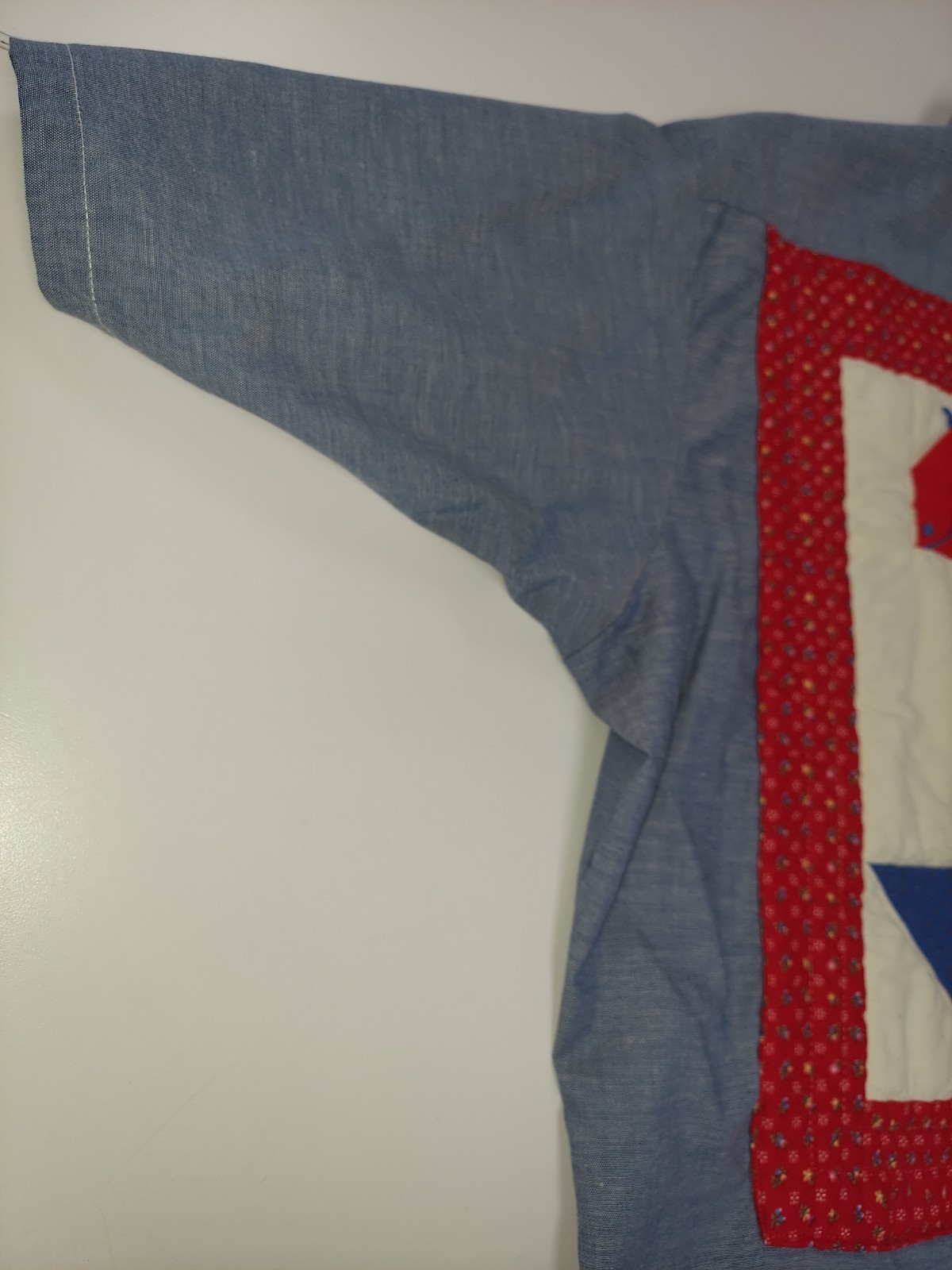 Vintage Sears Fieldmaster Chambray Button Up Horse Patriotic Western Boho Native