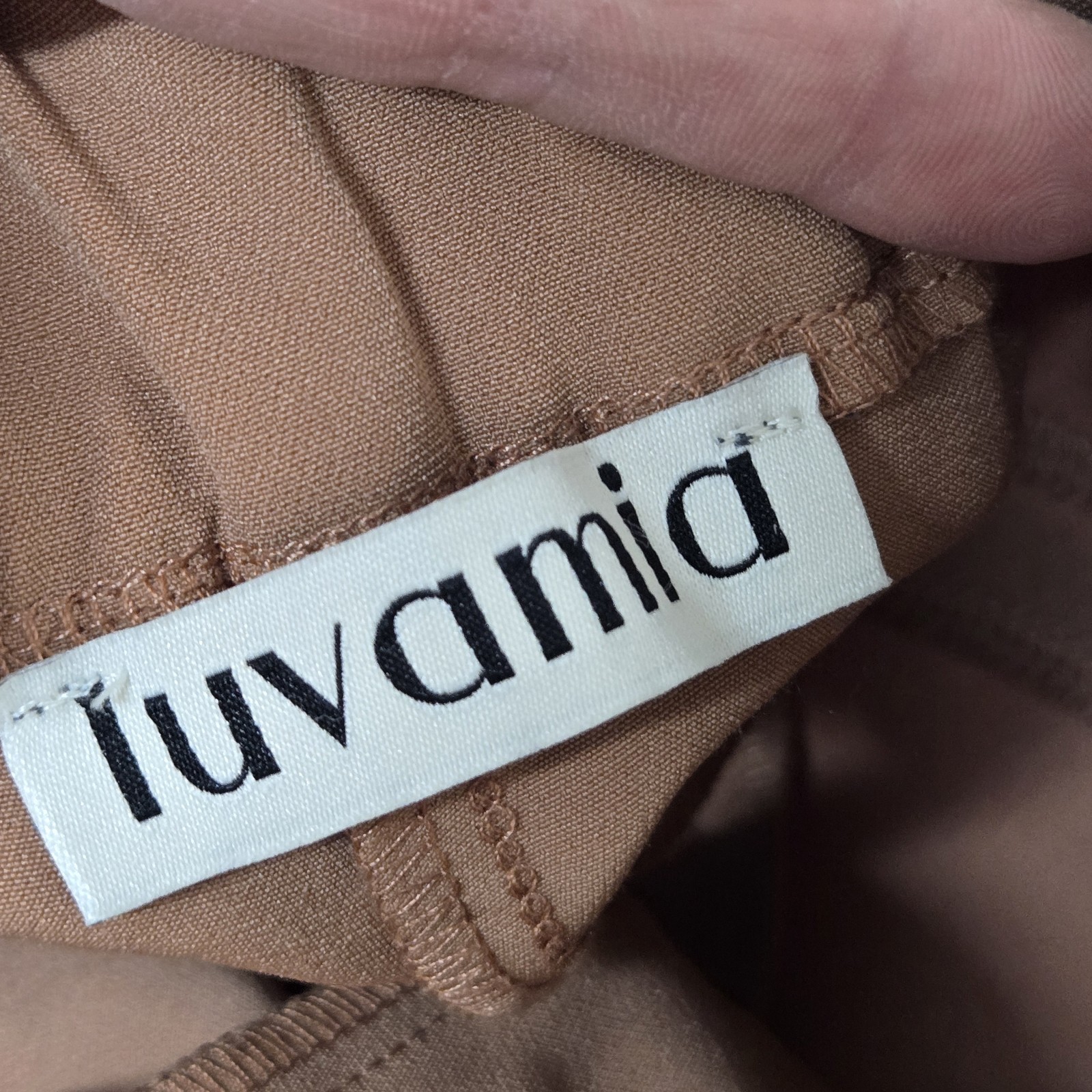 Luvamia 70s Pant Wide Leg Polyester Hi Waist Pockets Women Petite M 28×24