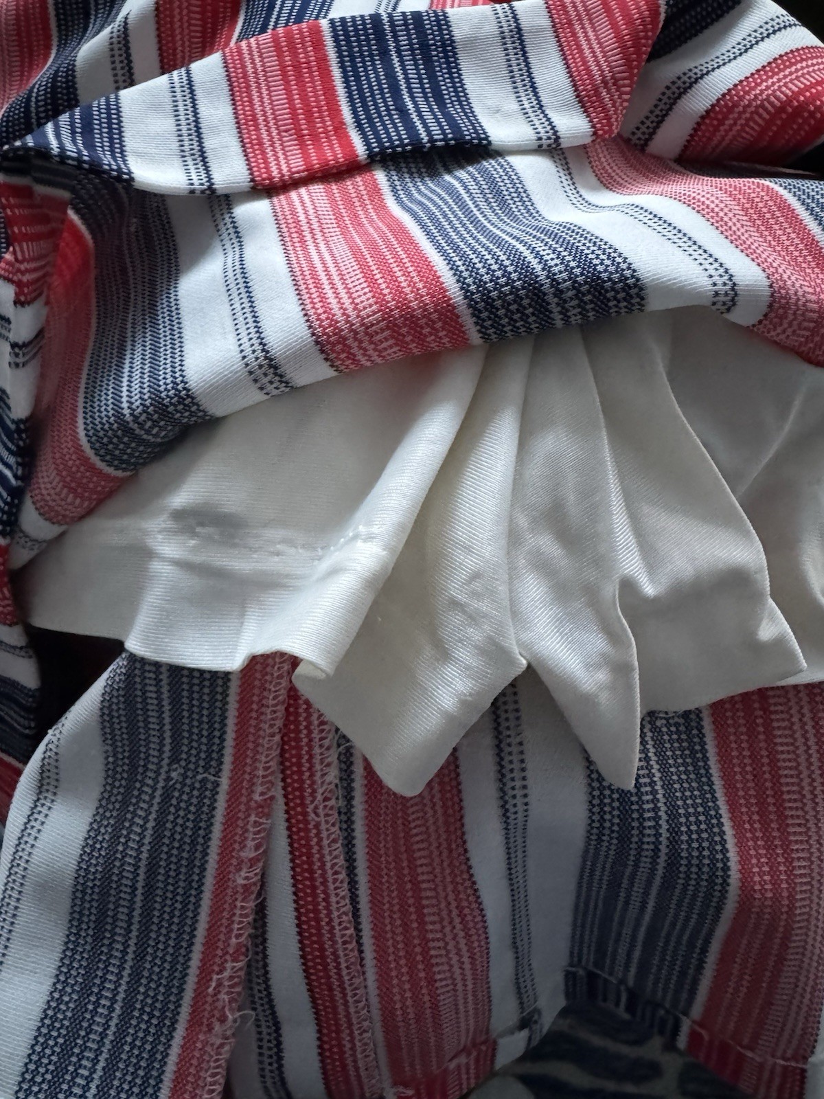 Vintage 1970s Haymaker Polyester Golf Tennis Skirt Skort Red/White/Blue Stripes