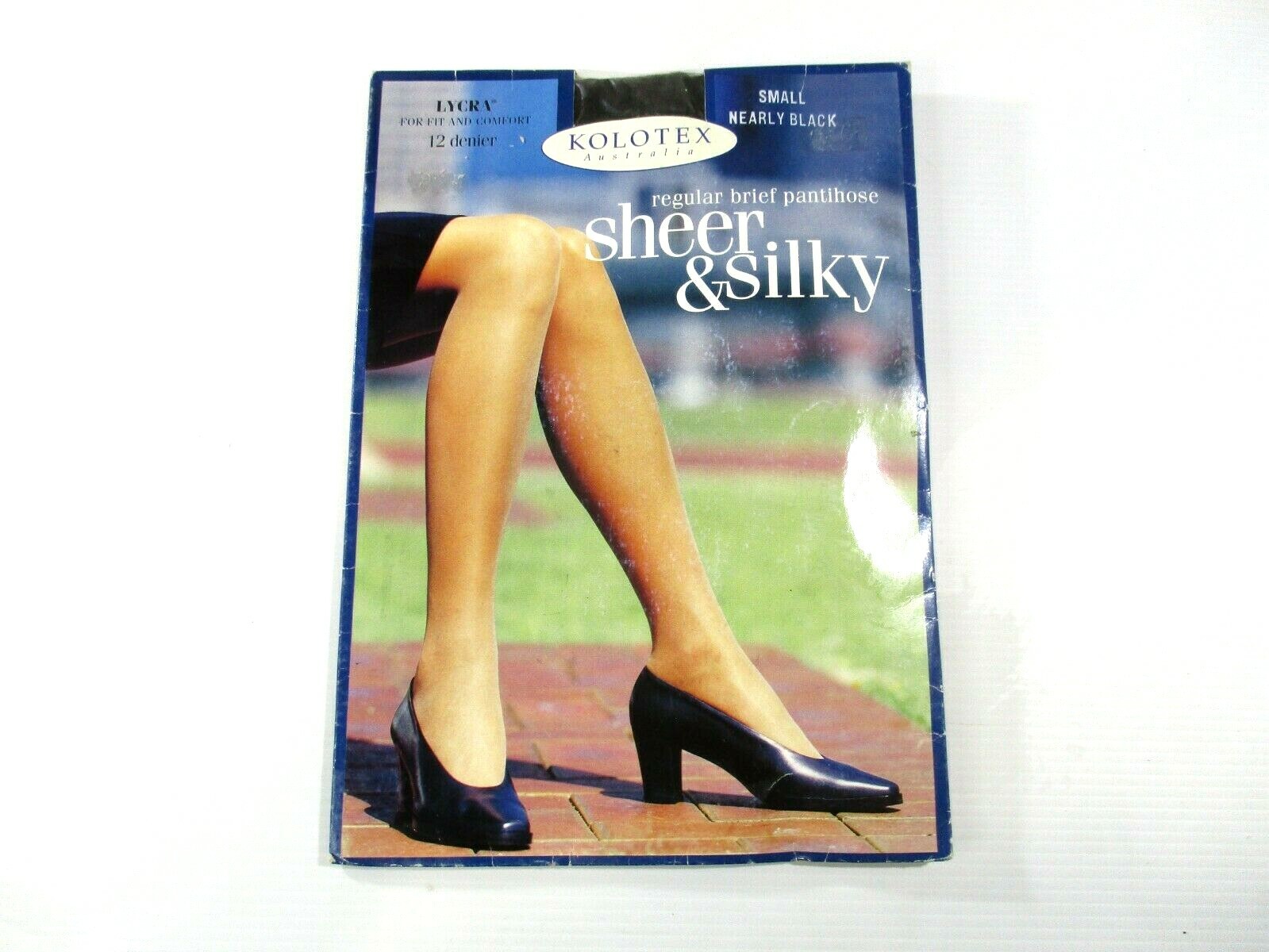 Kolotex Regular Brief Pantihose Sheer & Silky Small Nearly Black Lycra 12 denier