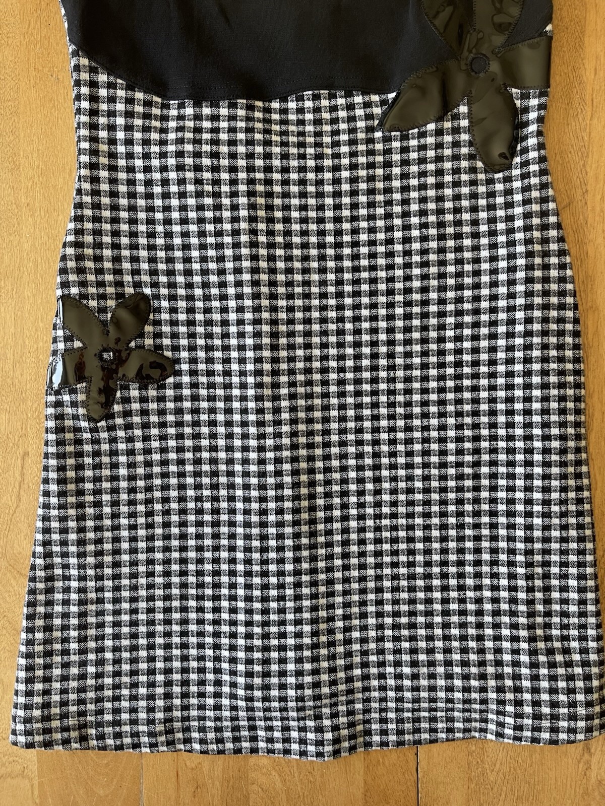 Vintage 90s Forever 21 U.S.A. Gingham Plaid Mini Dress Size Medium Y2K