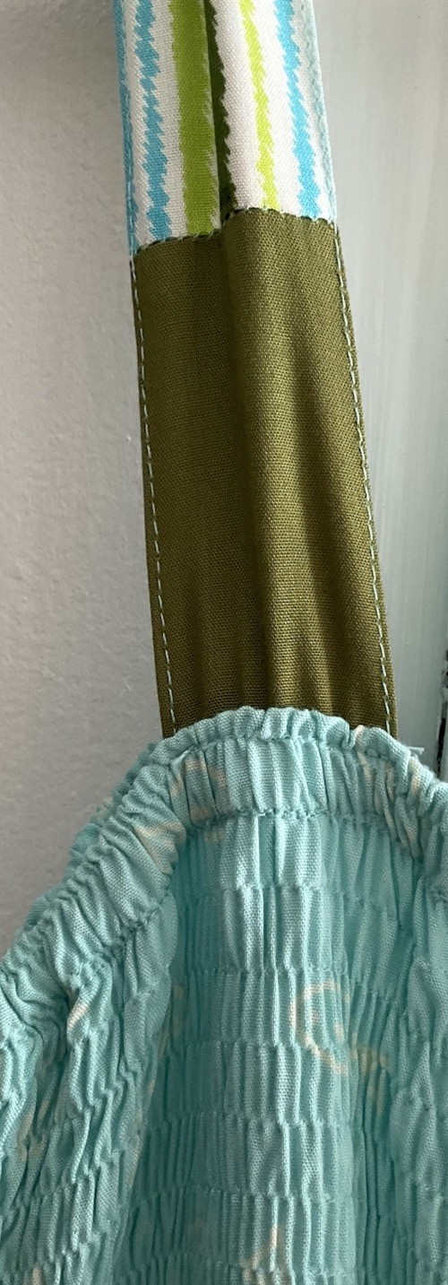 80s Vintage Artisan Sundress By Usindo, Indonesia, M, Green/Blue, Sequin Details