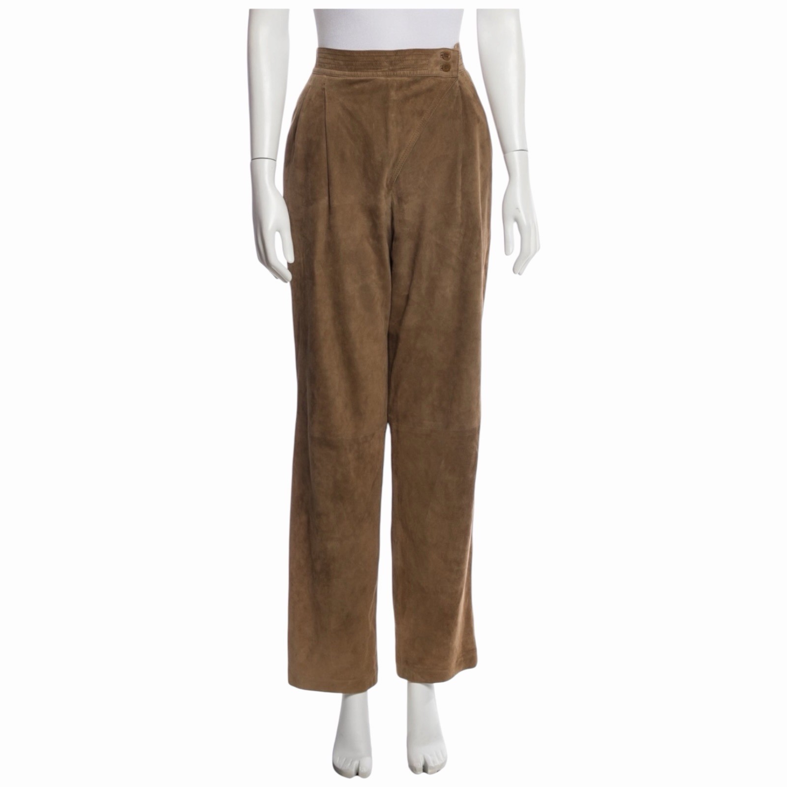 Vintage Gucci Suede Leather Trousers 1980s Collection Size 42