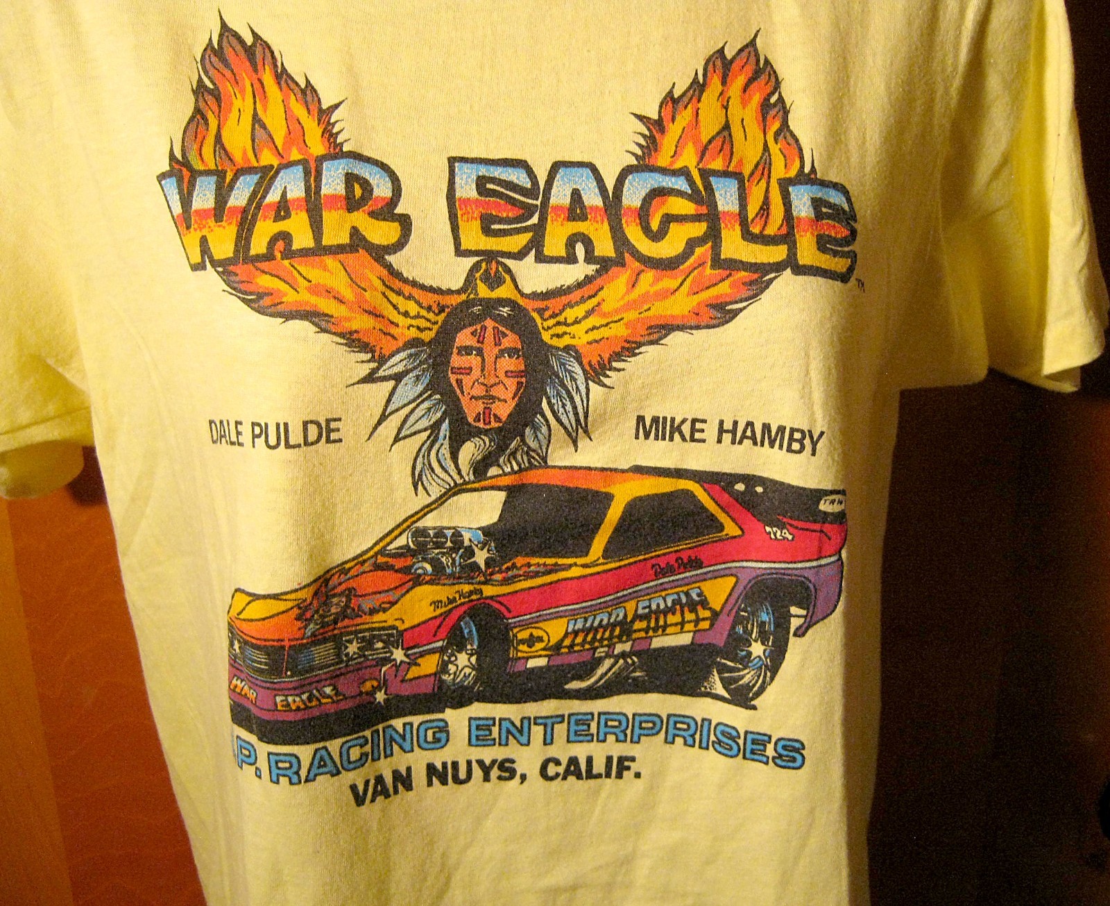Vintage Hanes 1970&rsquo;s War Eagle Van Nuys Unisex T-Shirt Dale Pulde Mike Hamby Med