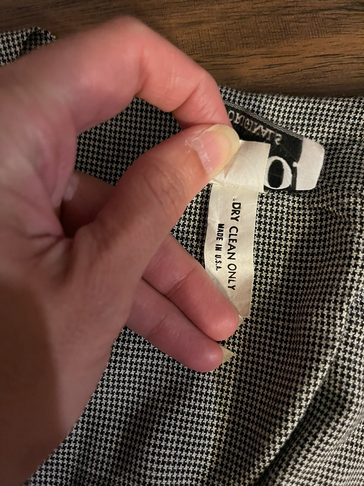 Vintage 80s REO Originals Women&rsquo;s Size 14 Black And White Plaid Workers Union