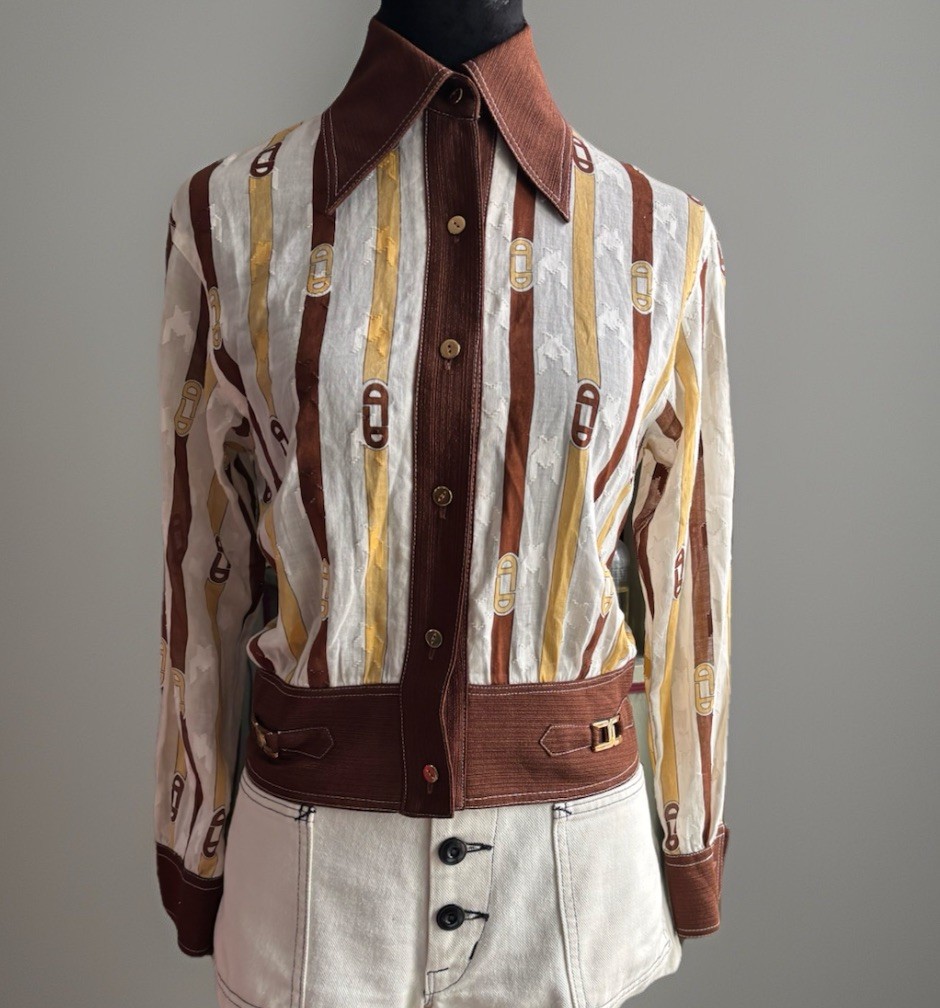 VTG 70s Women’s Amazing Semi Sheer Top.small