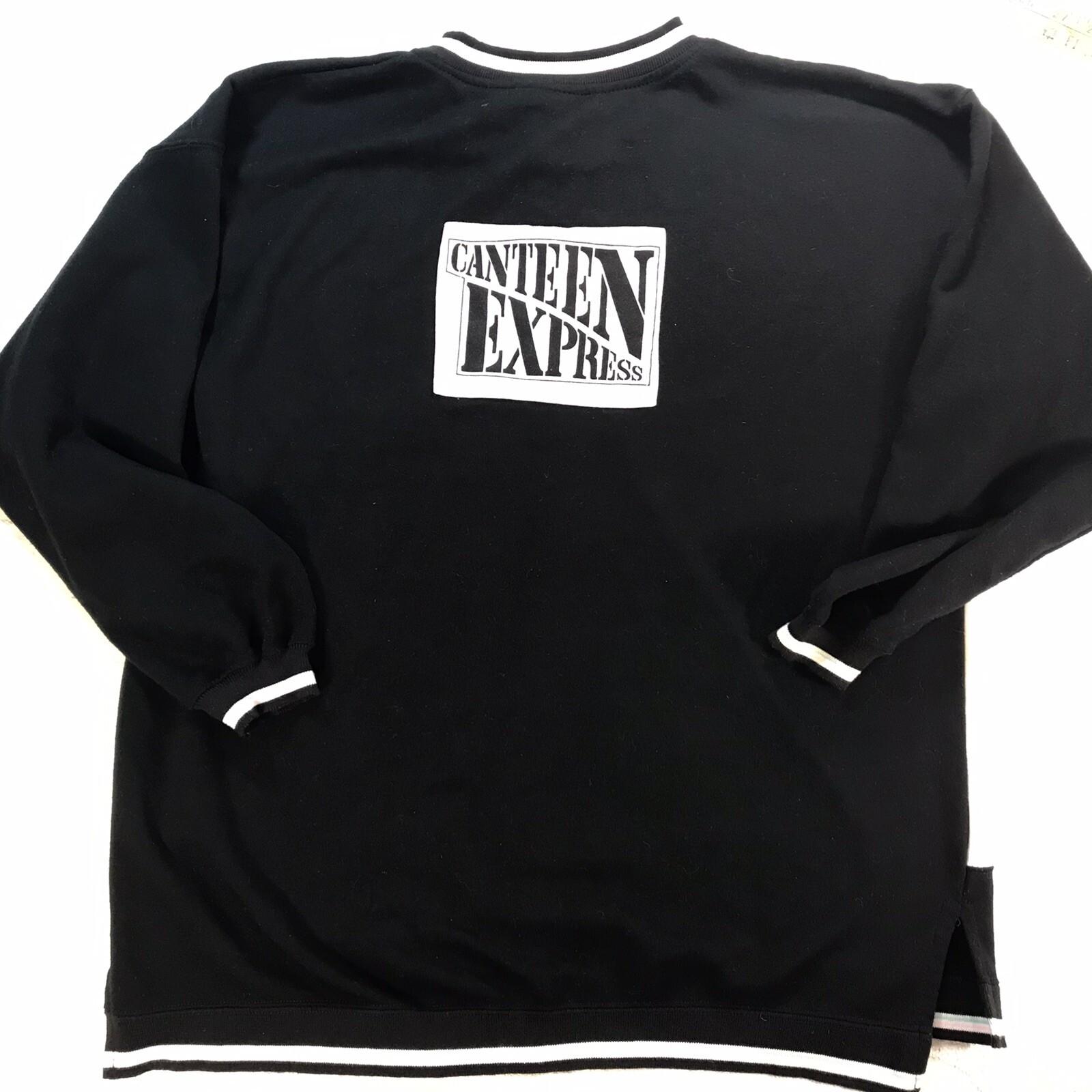 Y2K Vtg 80’s Retro 2 Button Color Block Hip Hop Sweatshirt Spell Out Sz L Korea