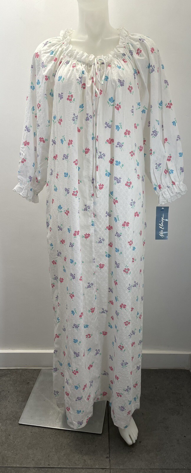 VTG 70s 80s Miss Elaine SZ S House Dress Side Pockets Union Made