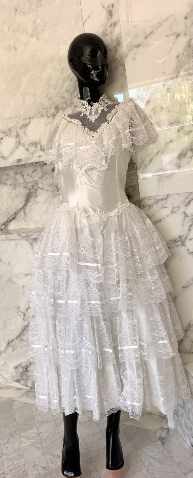 Vintage Flirtations A Division Of Alfred Angelo Lace Dress Bridal Cocktail Party