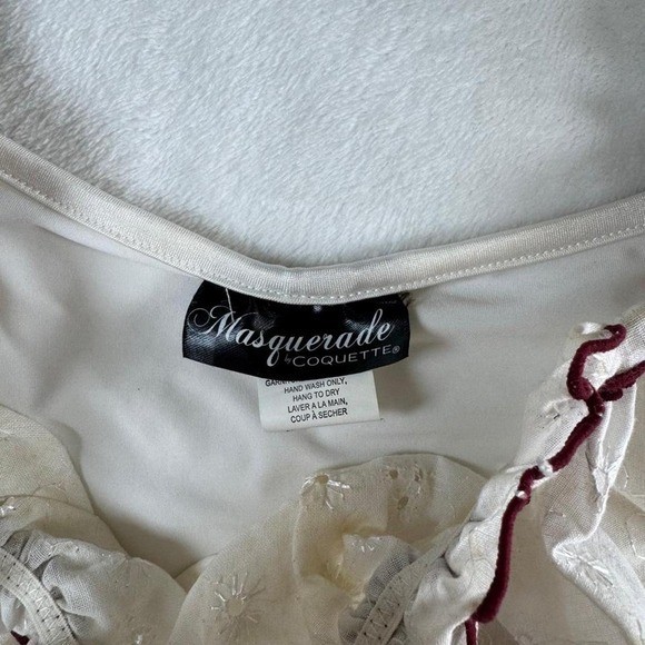 Masquerade Coquette cream white ruffle babydoll top y2k vintage boho renaissance