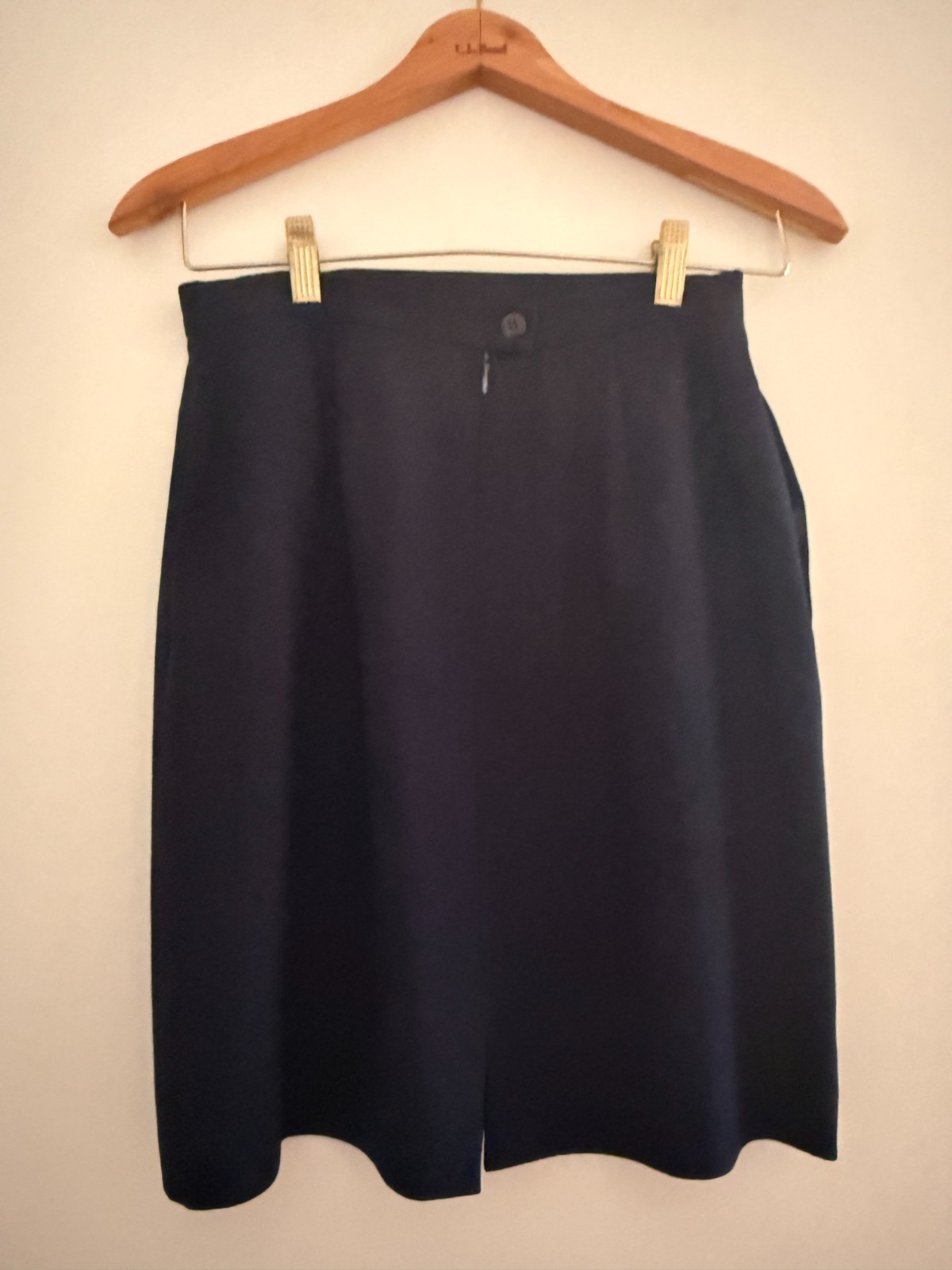 Christian Dior Boutique Vintage Navy Skirt Suit Size 4 Removable Collar & Cuffs