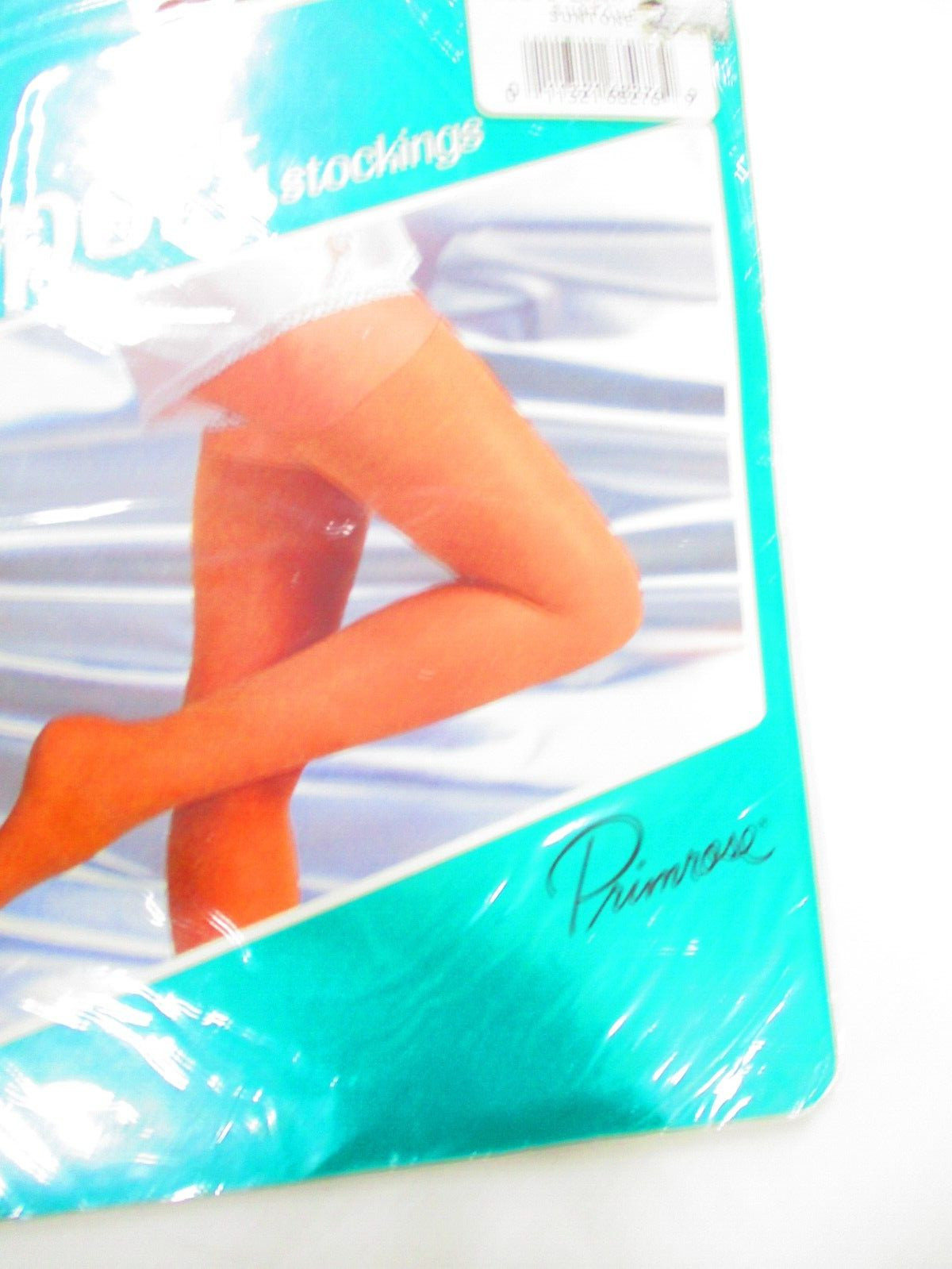 1PR VINTAGE PRIMROSE RT SUPPORT SHEER NYLON STOCKINGS SZ 9 1/2-10 MED BEIGE