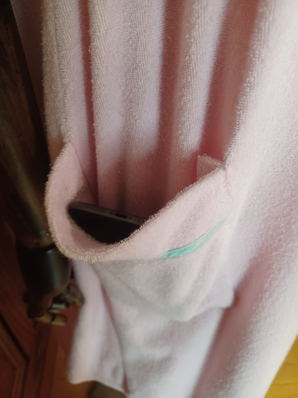Vintage 1970s/1980s Leisure Life Pink Pastel Terrycloth Cottagecore House Dress