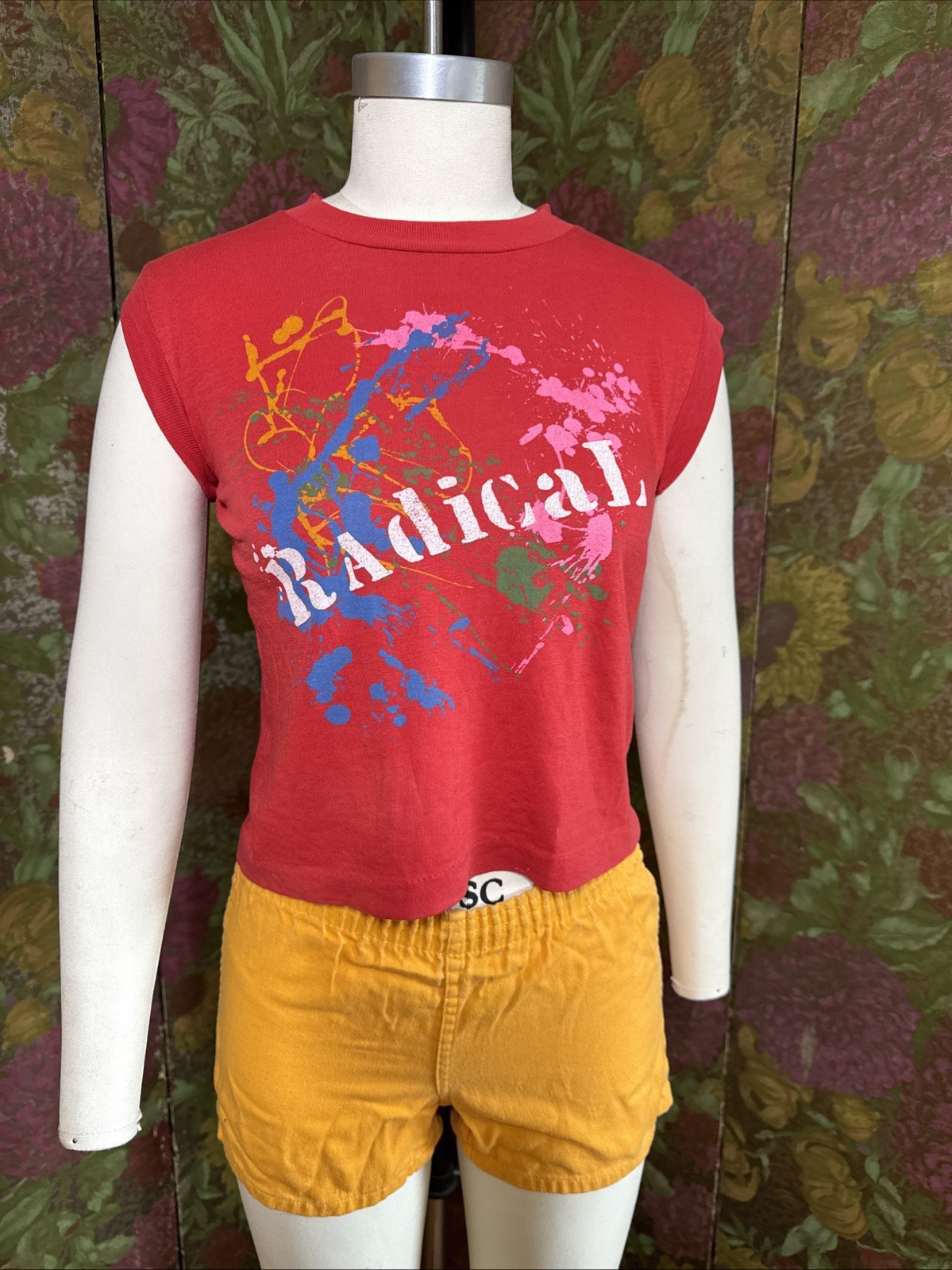 Vintage 80s Radical T Shirt Sleeveless Tank Top Small New Wave Punk Women’s
