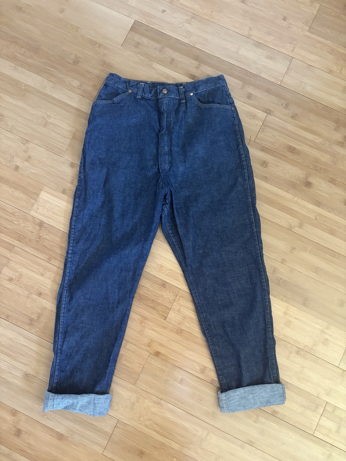 VTG 50s/60s Denim Wrangler Jeans Misses Size 18 Waist 30”