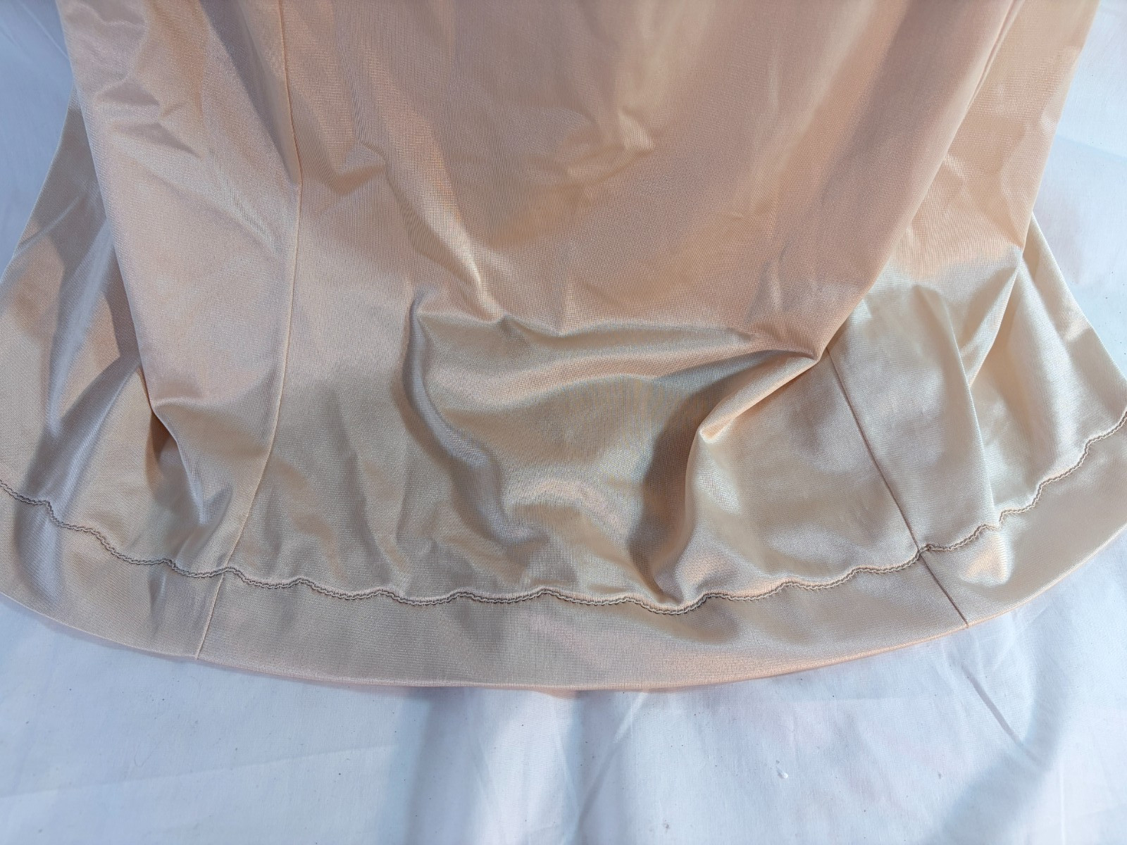 Vintage Sears Full Slip sz 44 Beige Slinky & Silky