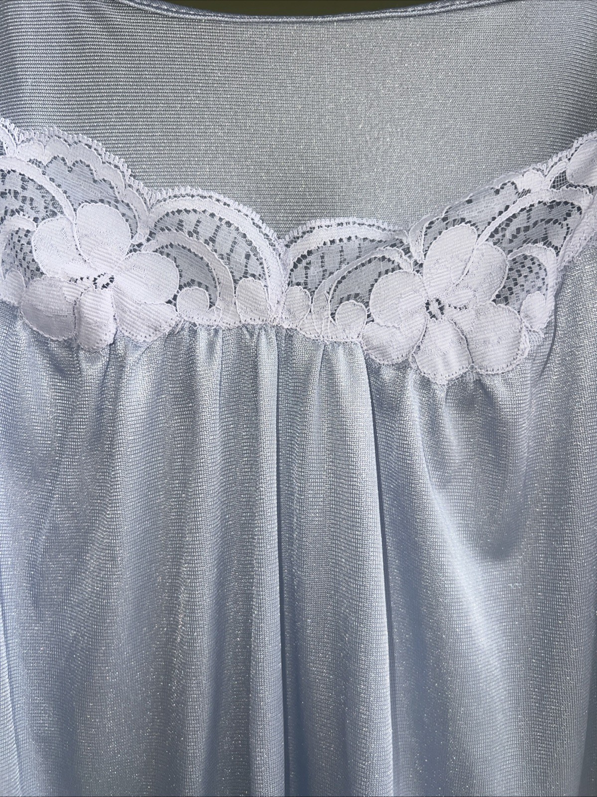 Vintage Gossard Artemis Lavender Nylon Nightgown Lace Trim M ILGWU USA 60-70’s