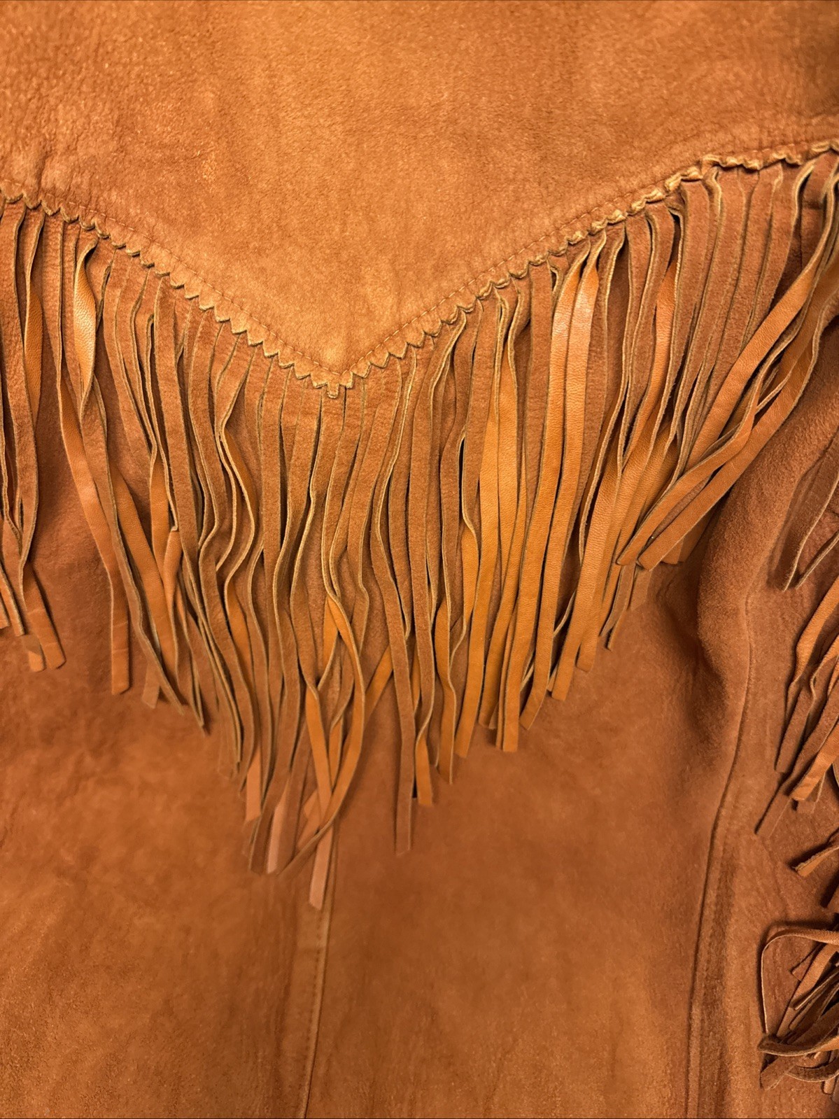 Vintage 50s 60s Joo-Kay Suede Leather Fringe Western Size 18 *See Description
