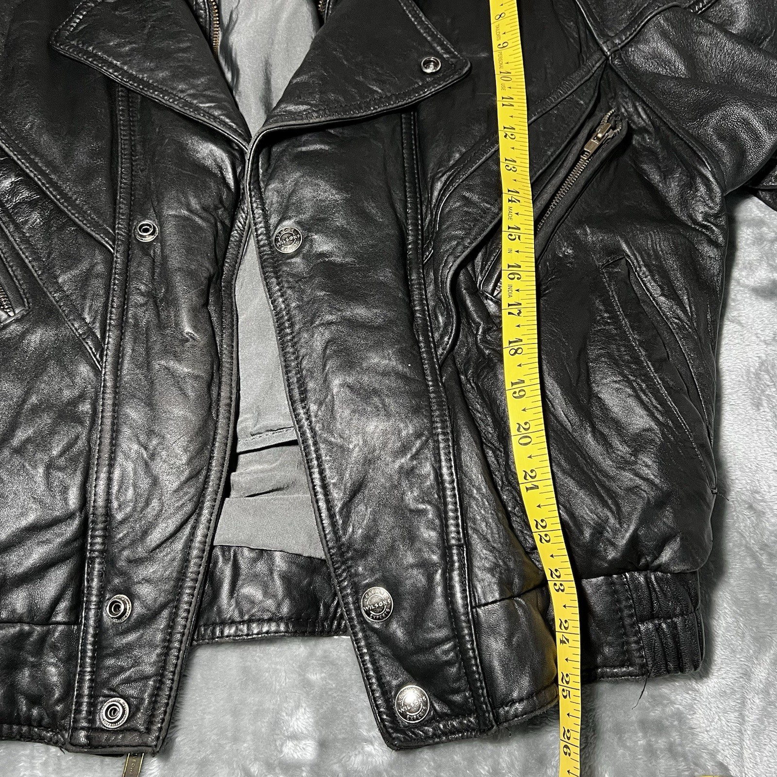 Wilsons Jacket Women Size Small Leather Motorcycle Biker Punk Moto Read Disc
