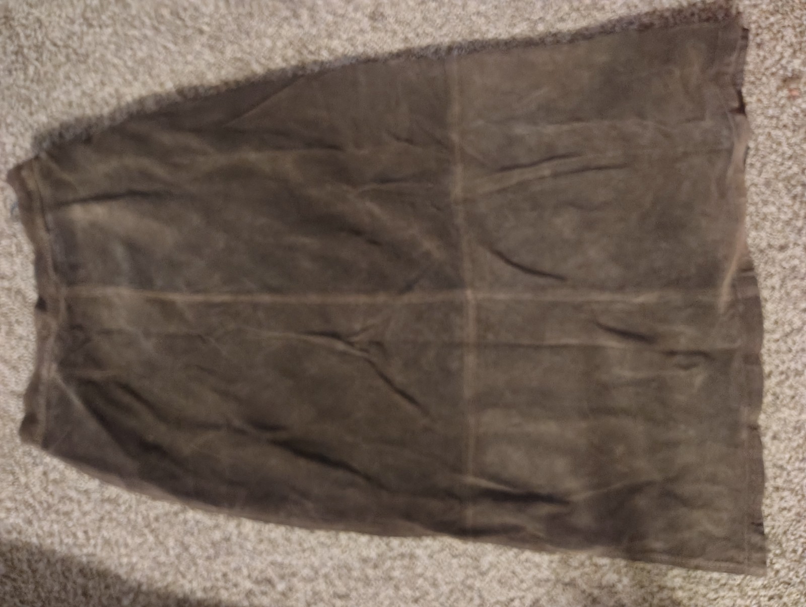 Vintage 90s Stan Herman skirt size 12 Brown suede.