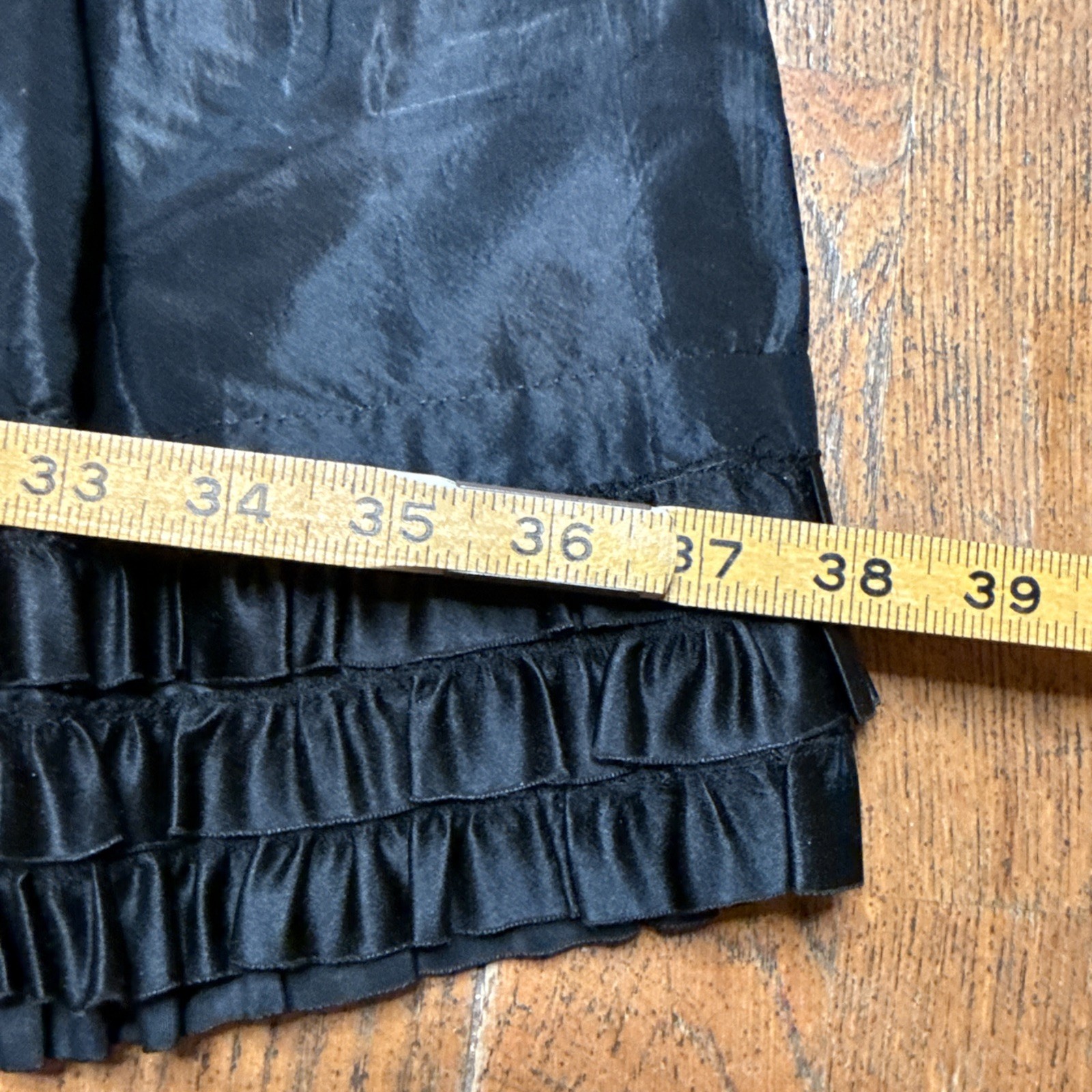 Antique Victorian Wounded Bird Silk Taffeta Petticoat – Pink Selvage – c. 1890