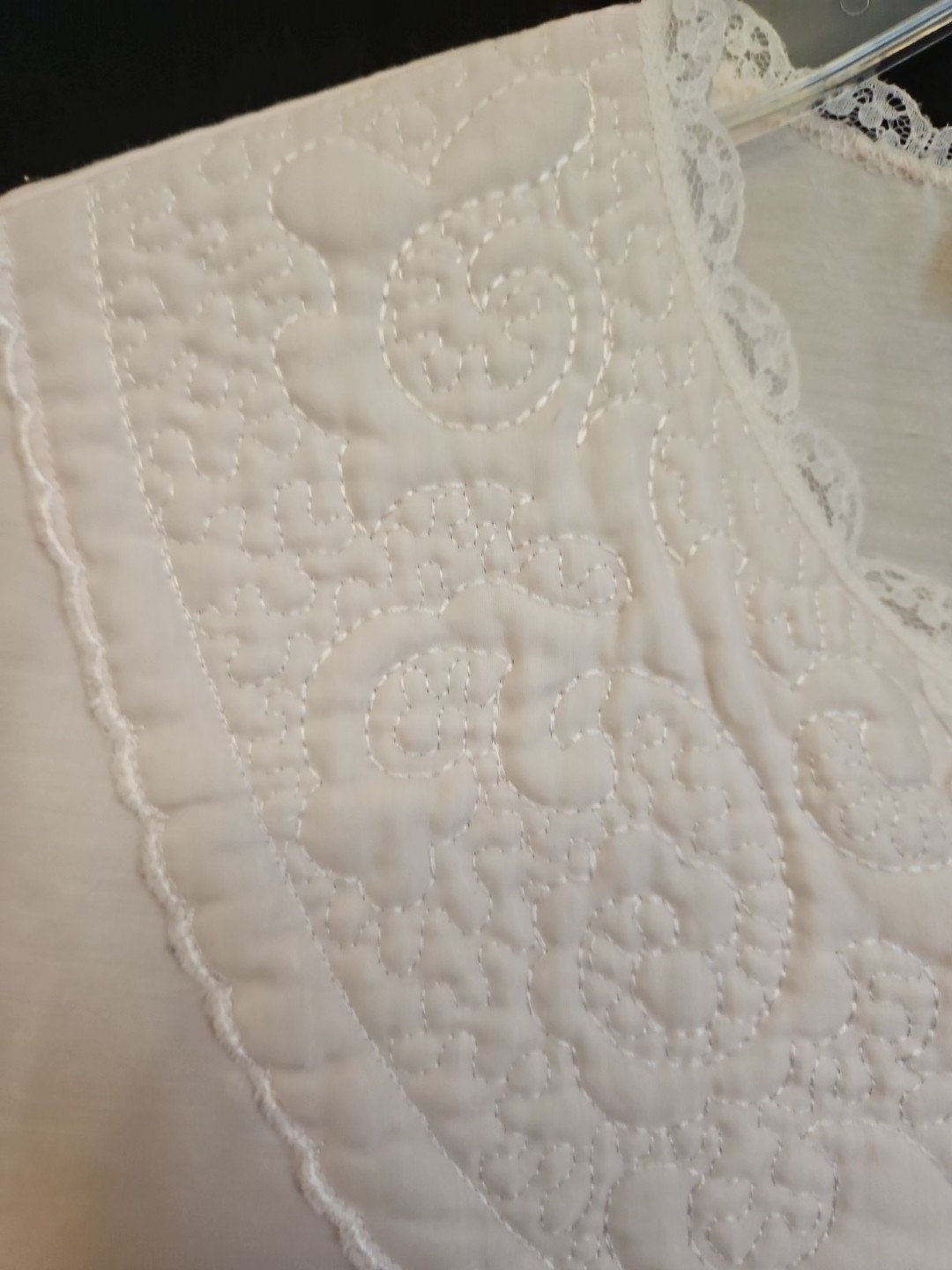 Vintage Cachet Size Large (16-18) Long Pink Embroidered Nightgown