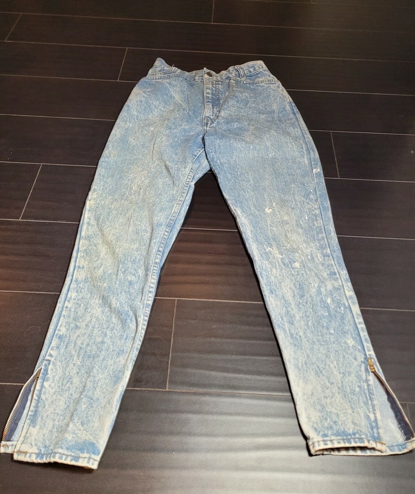 1980&rsquo;s Vintage GITANO High Waisted Acid Wash Mom Jeans Refer To Photos