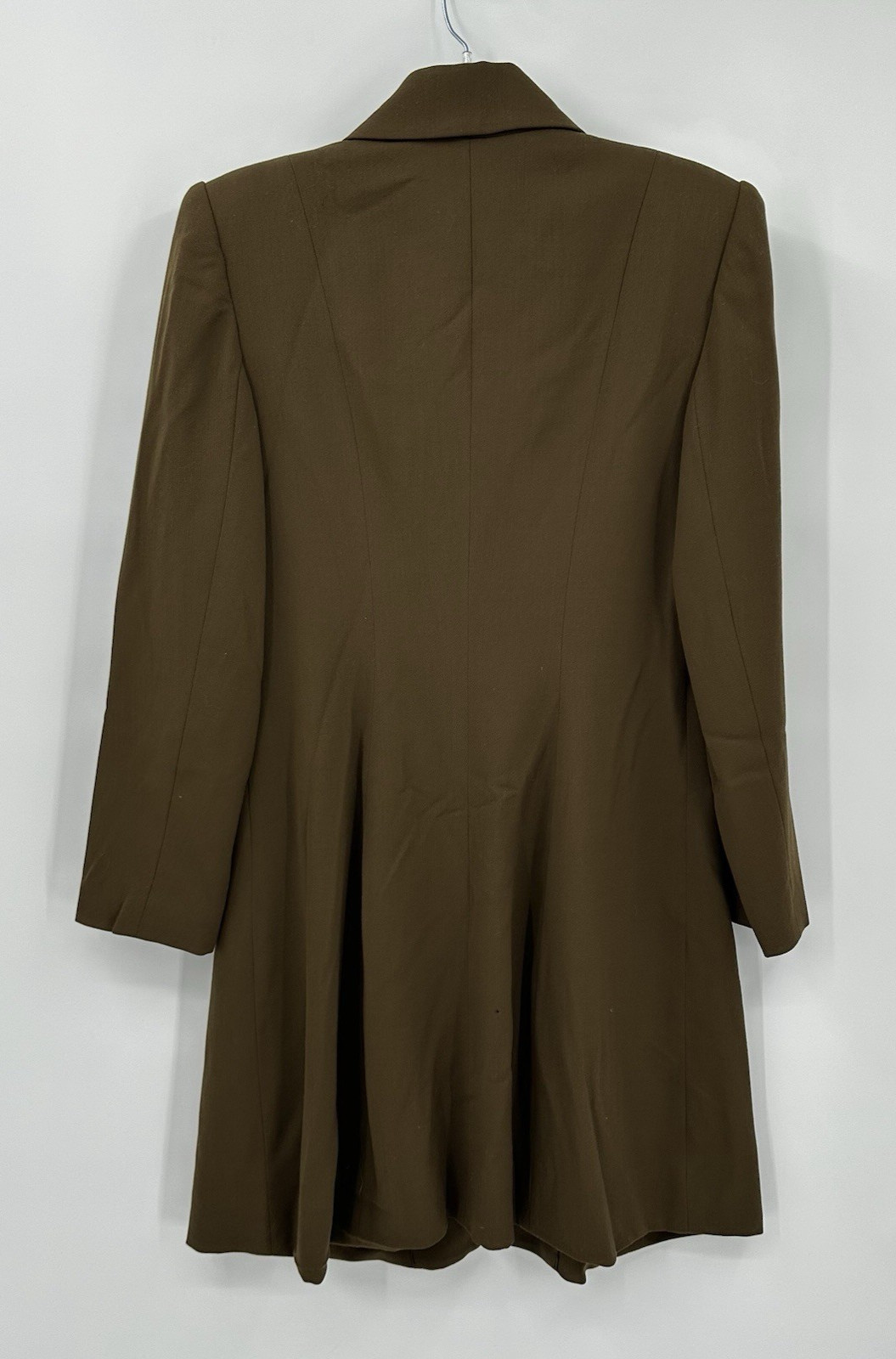 vintage 90s ALBERTO MAKALI blazer jacket dress olive green LARGE military luxe