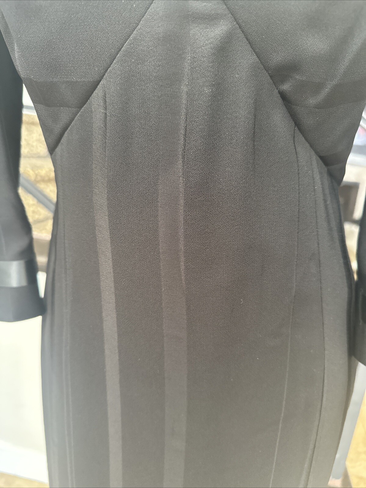 Sergio Girombelli Byblos Founder VTG Y2K Black Silk Crepe Satin Empire Gown 4