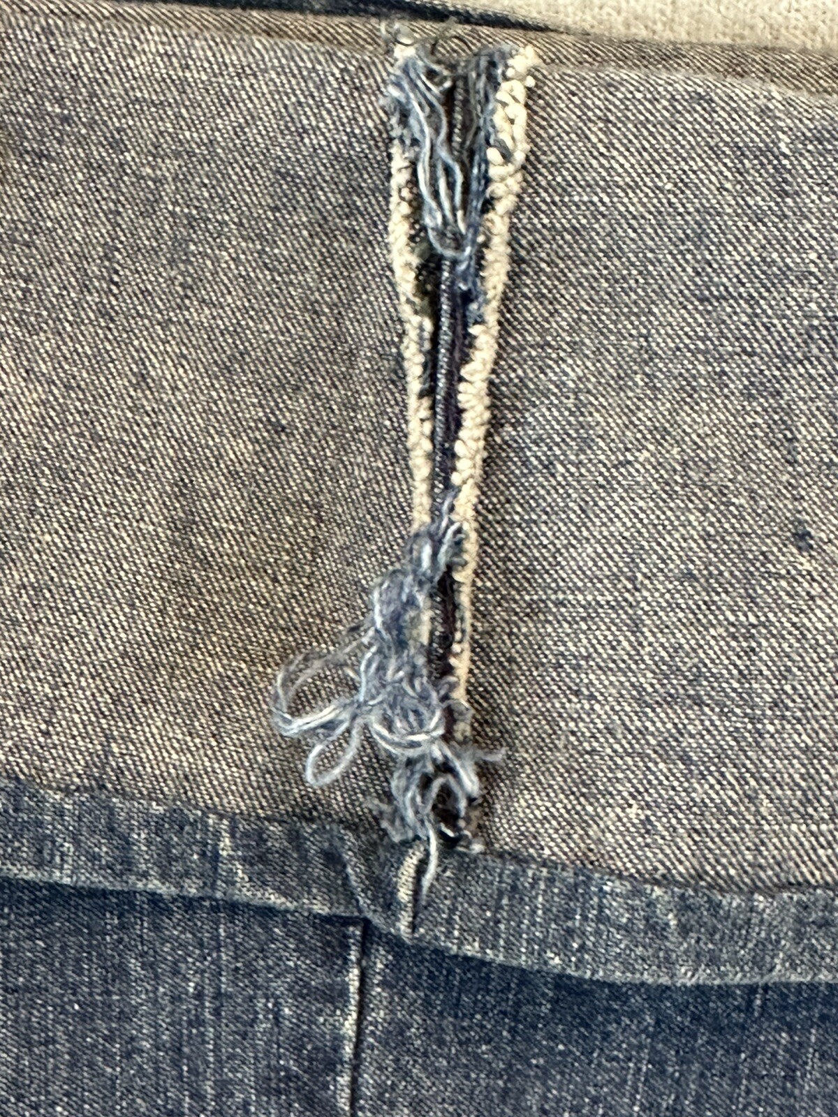 Vintage 70s Womens Thrashed Denim Flare Jeans Trouser Talon Pleated 32 x 28