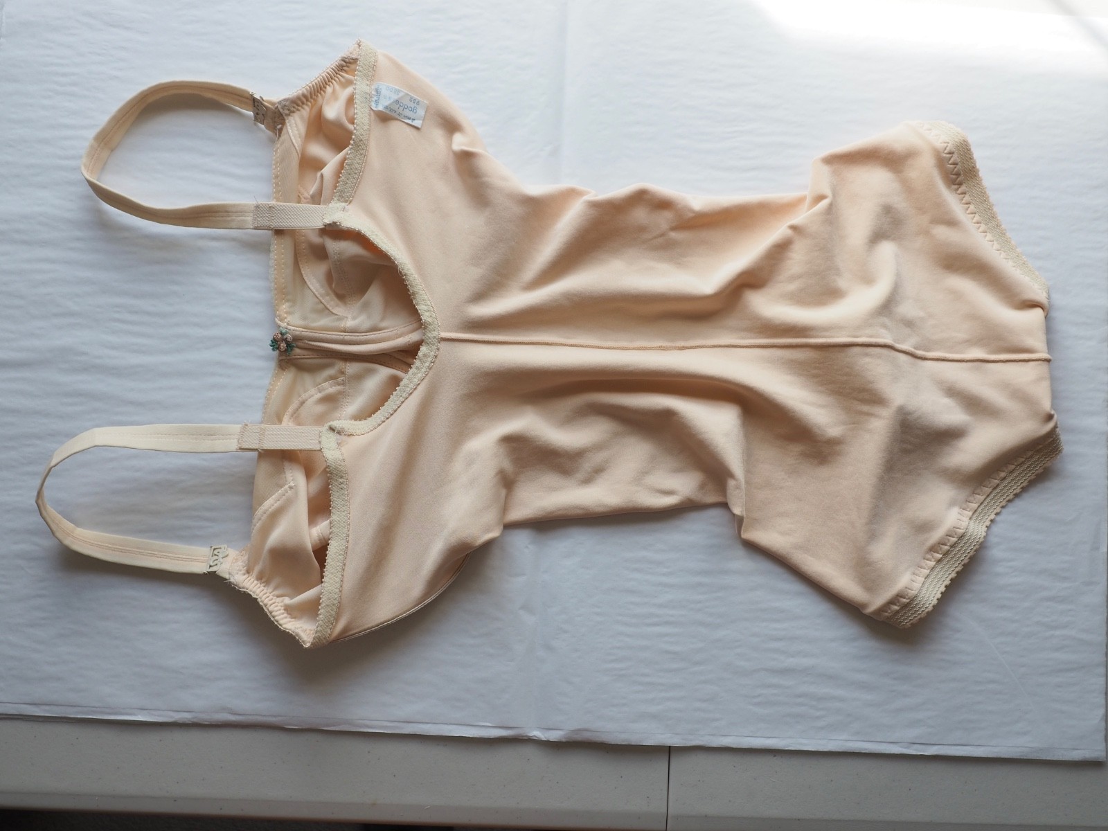 60s Vintage Goddess Corselette 38DD Underwire Bodysuit One Piece Shaper ILGWU
