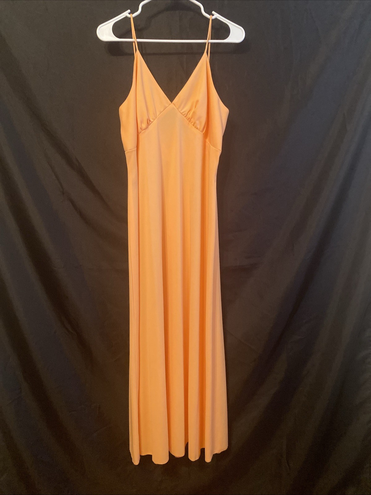 Vintage Union Made Long Sleeveless Summer Dress Peach With Floral Over Shirt
