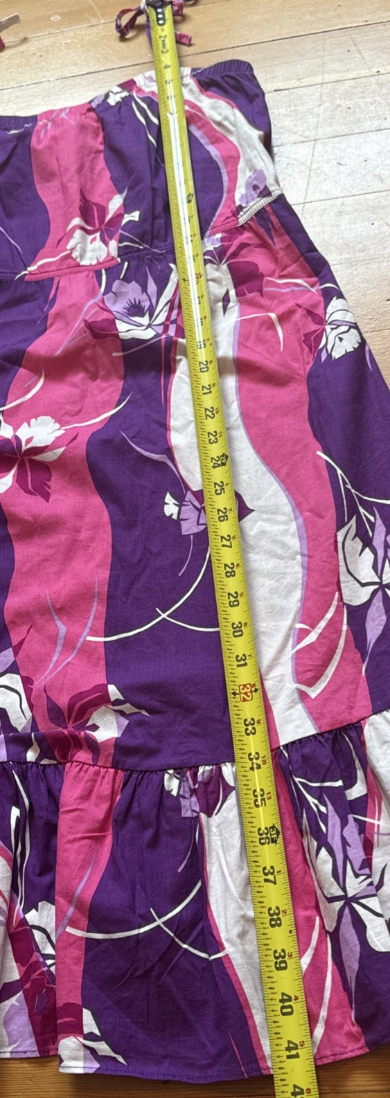 Vintage Hilo Hattie 1980’s Hawaiian Sundress Bandeau Top Shoulder Ties Cotton M