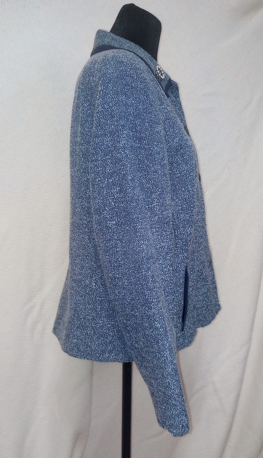 Vintage Koret 80s-90&rsquo;s Blue jacket with shoulder pads. Size Medium (12).