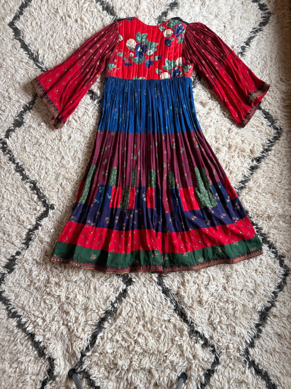 Vintage 1970s Afghani Patchwork Dress, Ashanti Bazaar