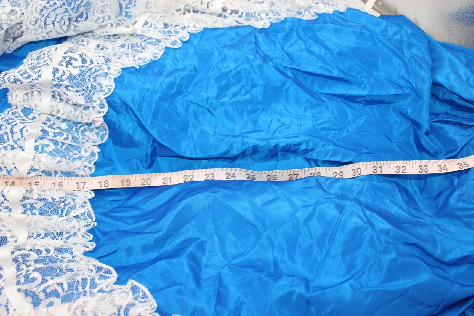FLIRTATIONS Blue Colonial Victorian Gown Size 5/6 VTG Alfred Angelo Dress Prom