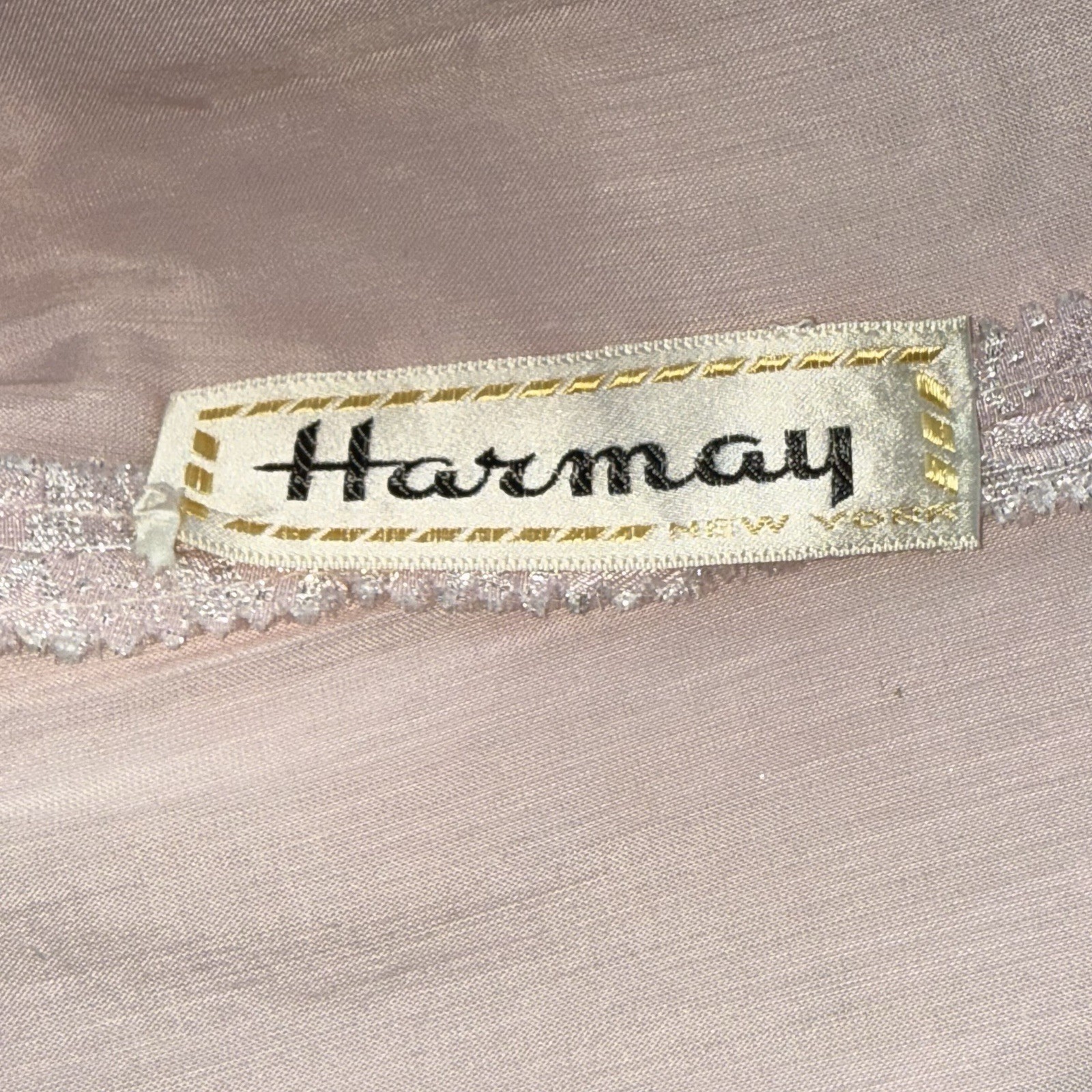 Vtg Party Dress 60s Paisley Pink & Silver Brocade Mod Cocktail Harmay S 6 36