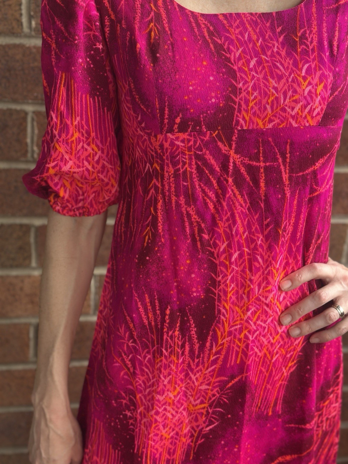 Neon Vintage Late 60s, Early 70s Maxi Dress