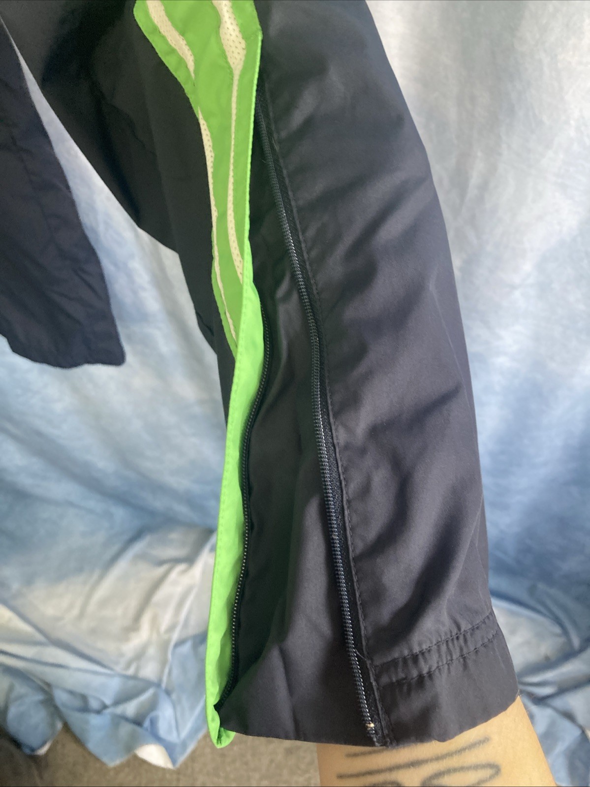 VTG Y2K Old Navy Track Pants Medium Low Rise Mesh Lined Ankle Zip Back Pocket