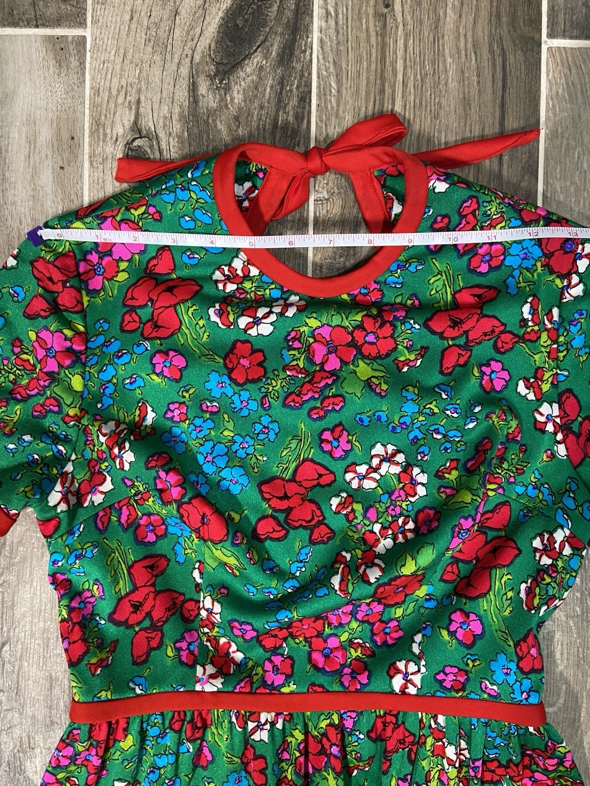 Vintage 1970’s Keram New York Floral Dress Keyhole Back Size XS 0/2